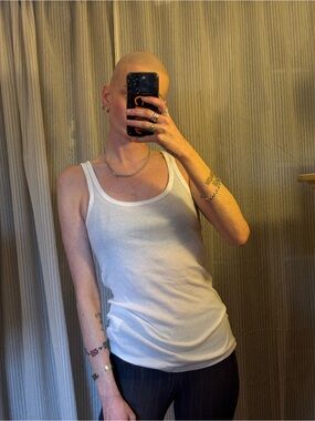 Ann Demeulemeester White Ribbed Tank Top - Women